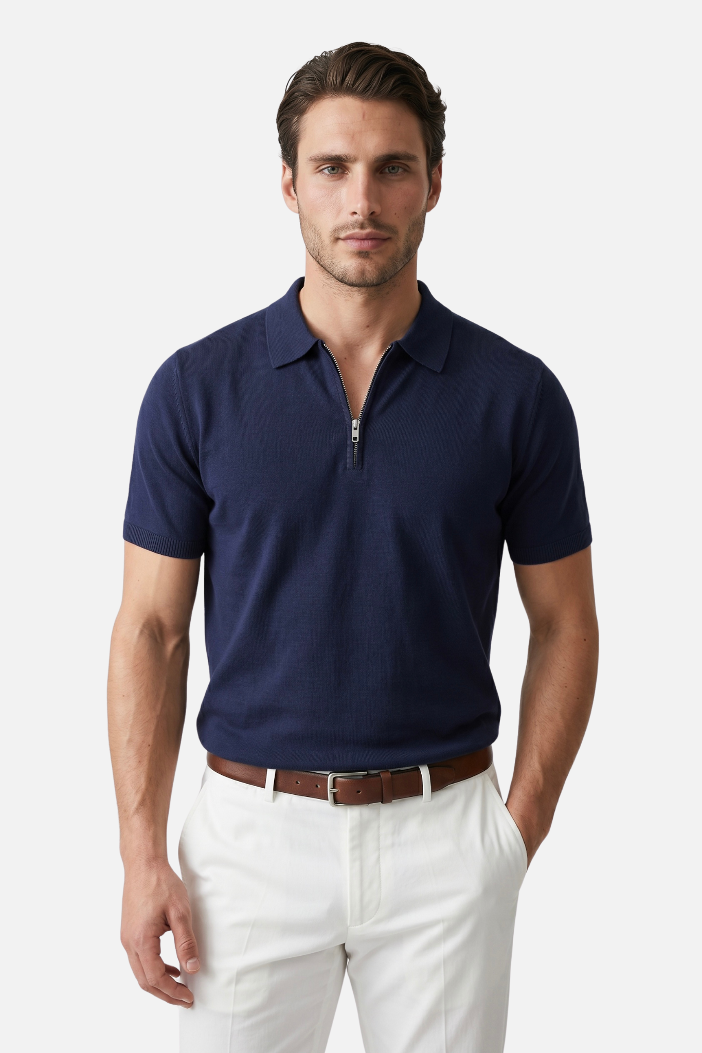 Polo con Zip Monaco