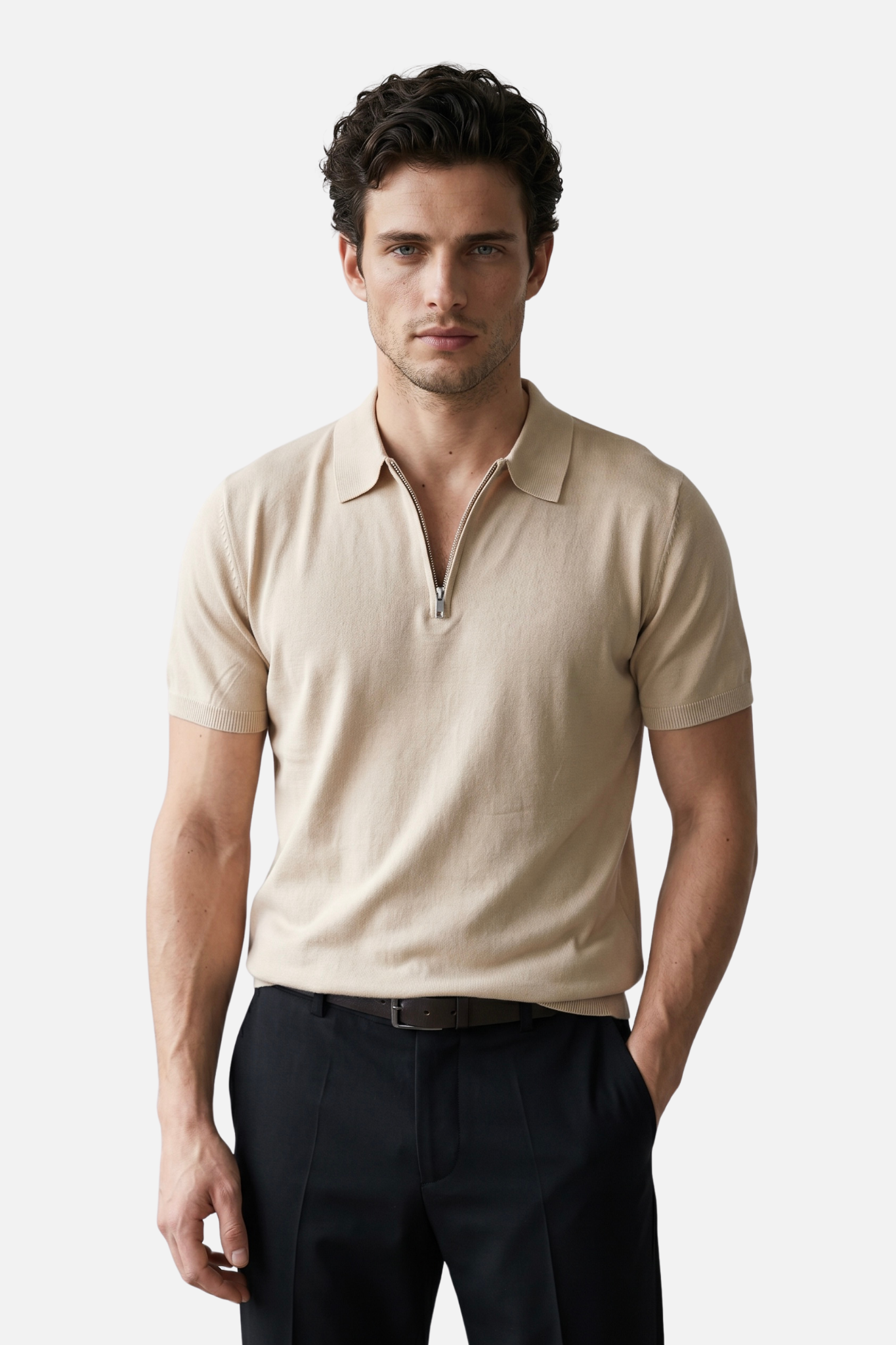 Polo con Zip Monaco