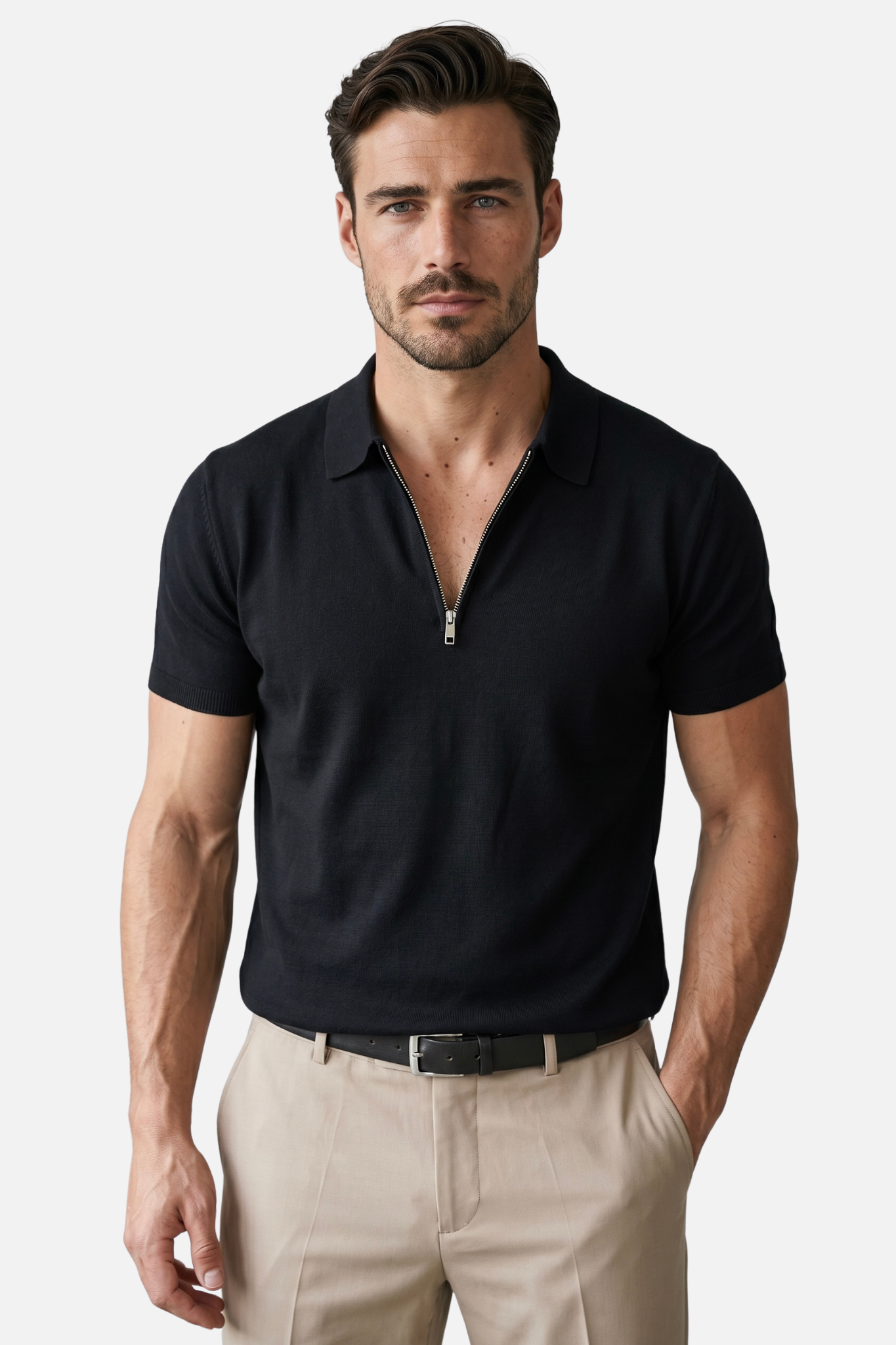 Polo con Zip Monaco